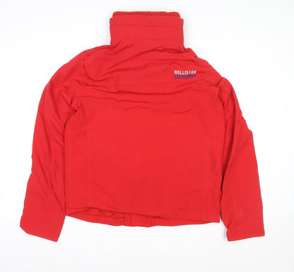 Mens UK Size M Hollister Red Puffer Jacket