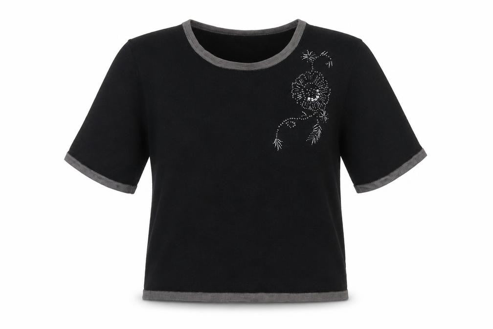 Womens UK Size 12 Marks and Spencer Black Basic T-Shirt