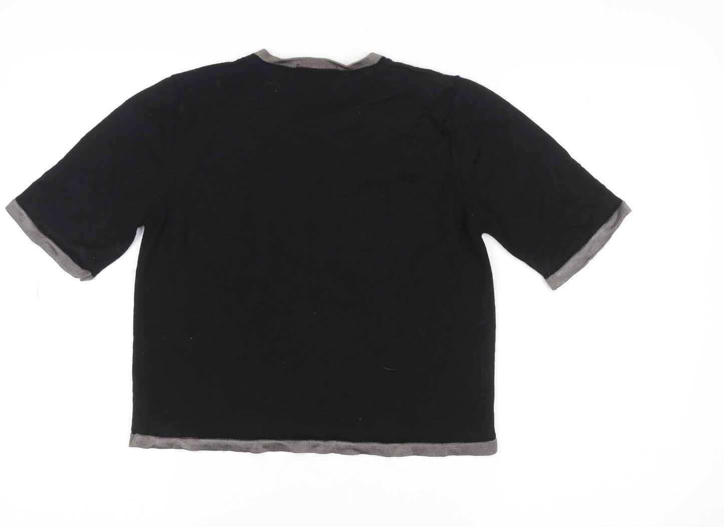 Womens UK Size 12 Marks and Spencer Black Basic T-Shirt