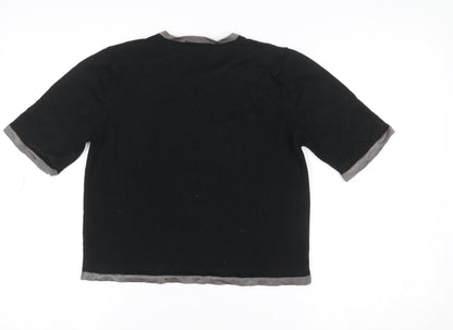 Womens UK Size 12 Marks and Spencer Black Basic T-Shirt