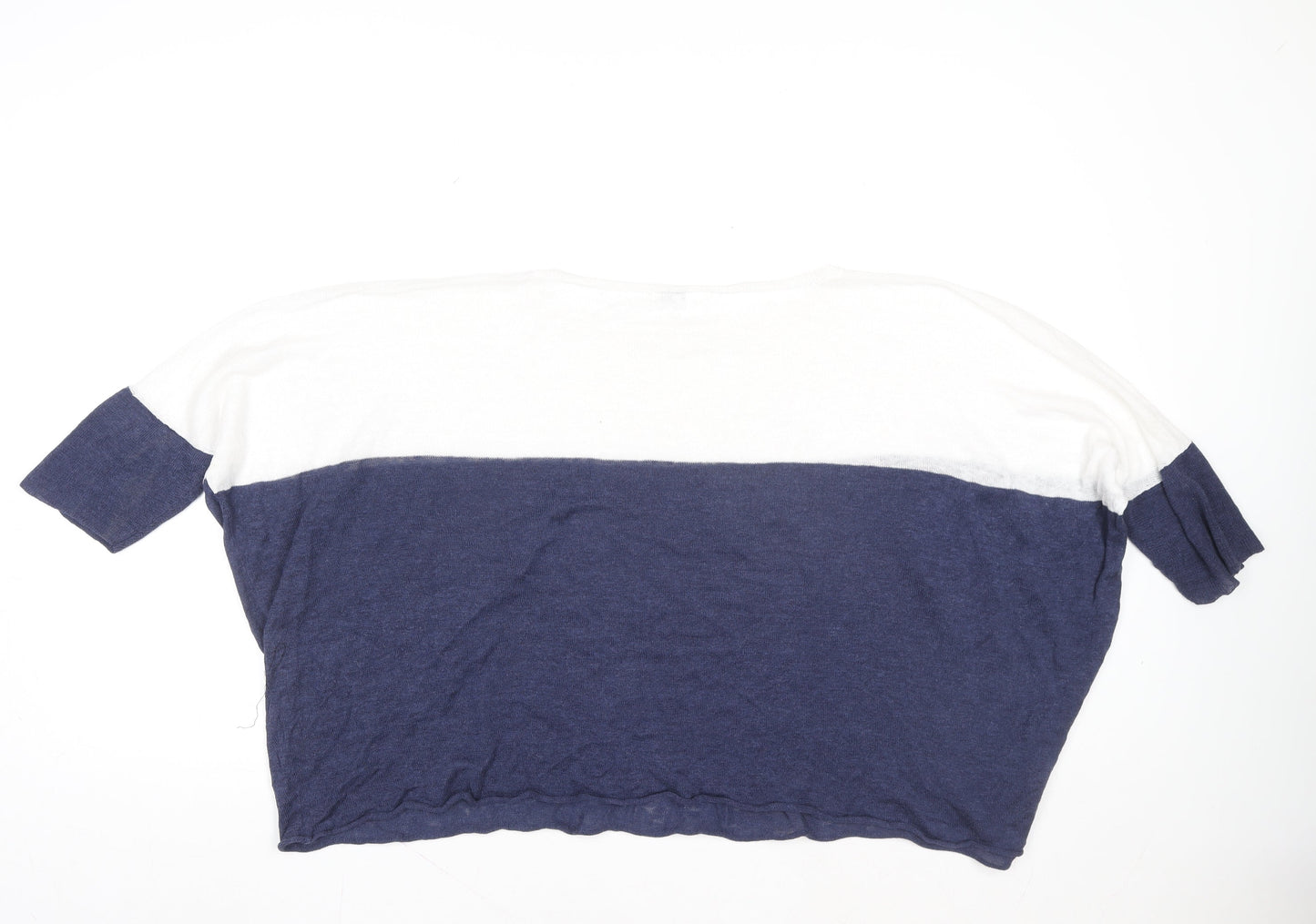 Womens UK Size S 360 Sweater Blue Cropped T-Shirt