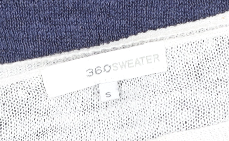 Womens UK Size S 360 Sweater Blue Cropped T-Shirt