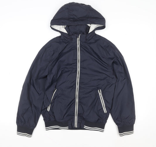 Boys UK Size 8 Years H&M Blue Windbreaker Coat