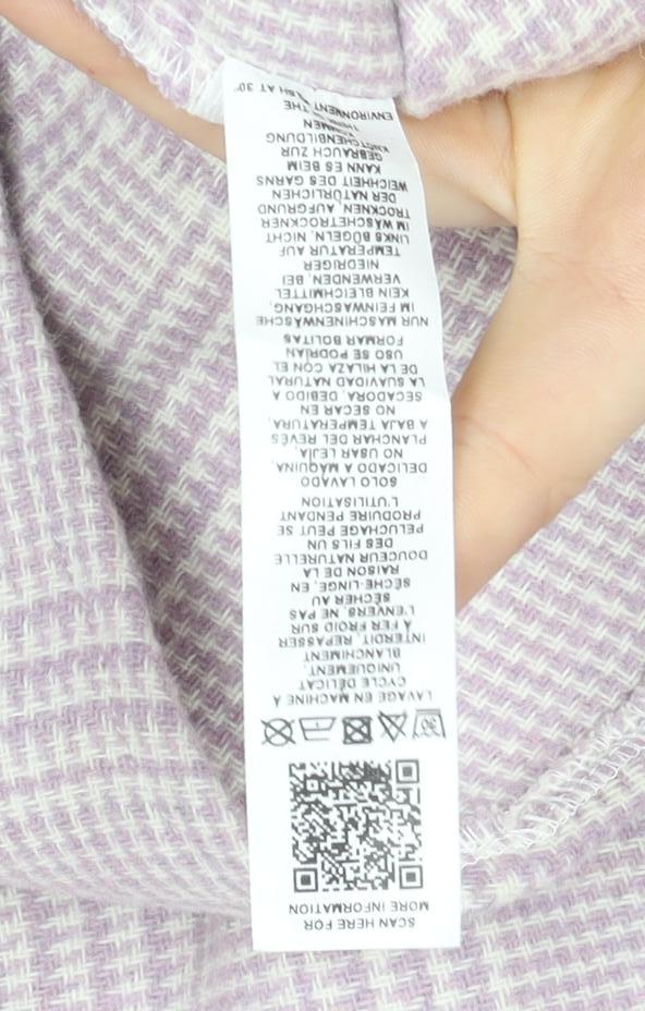 ASOS Design Women Pink Check Shacket Jacket M Relaxed Fit