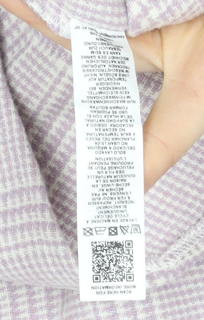 ASOS Design Women Pink Check Shacket Jacket M Relaxed Fit