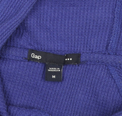 GAP Women's Blue Pullover Hoodie Medium Cotton Blend Casual