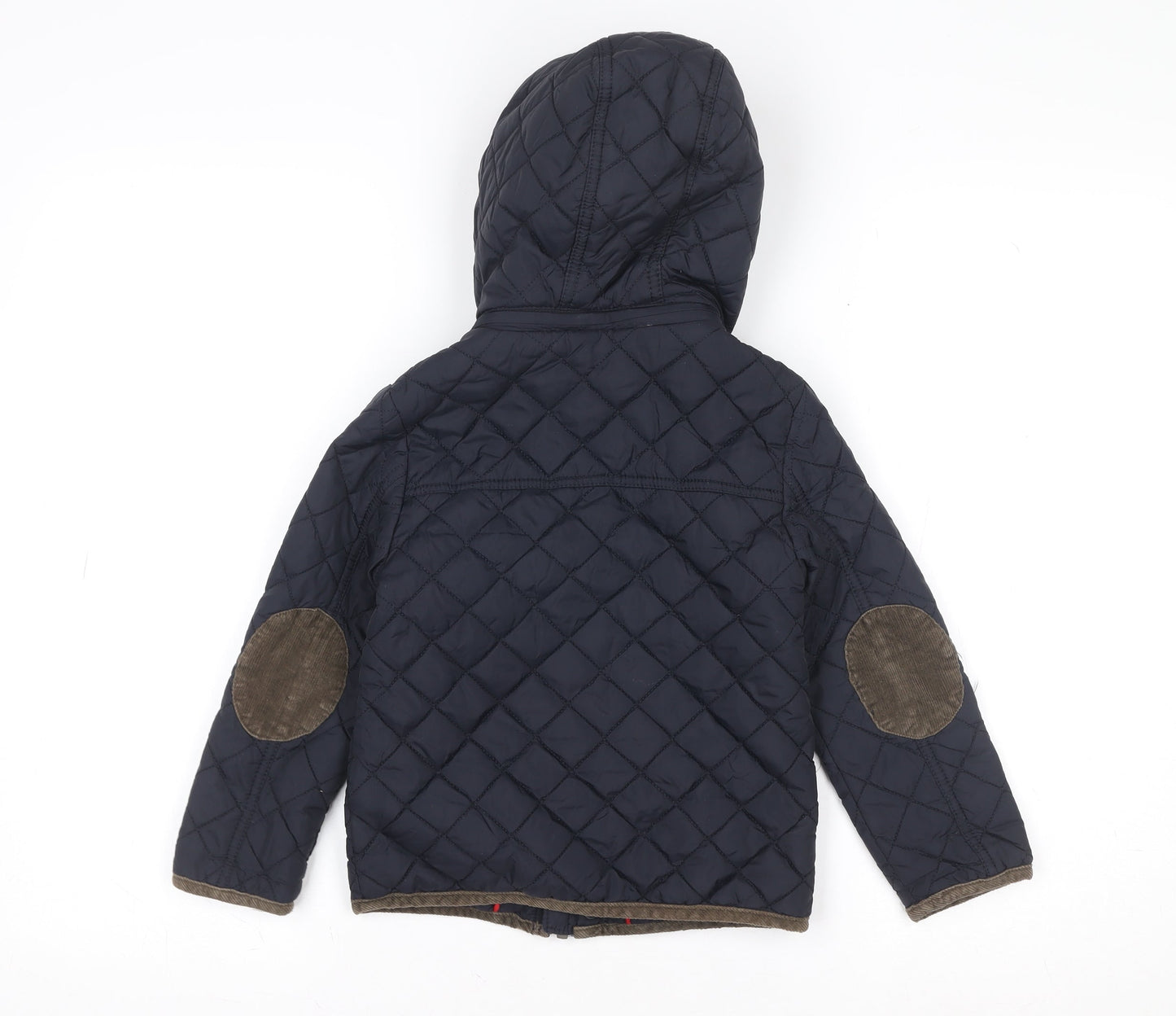 Tu Boys Blue Quilted Hooded Mid-Length Jacket 3-4 Years