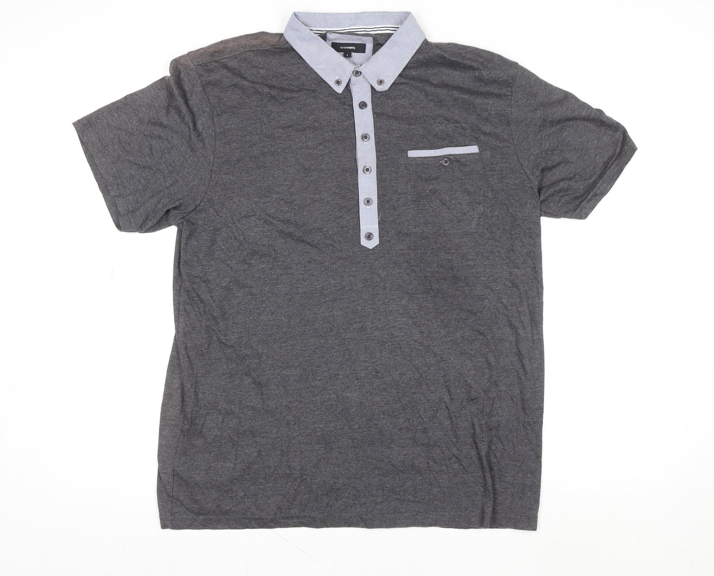 Mens UK Size L Peter Werth Polyester Blend Polo Shirt