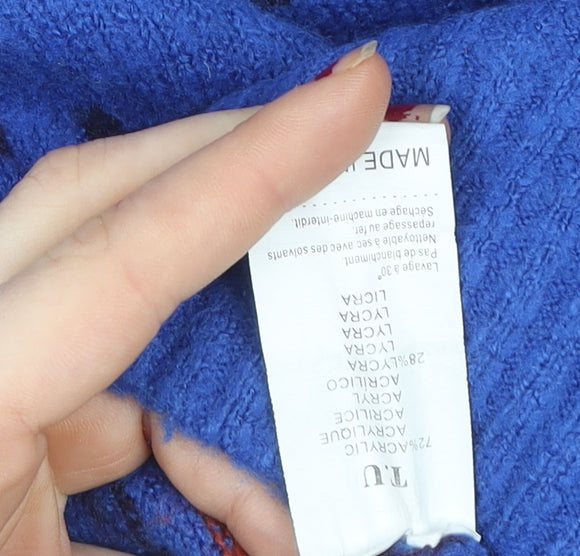 Womens UK Size One Size AZAKA Blue Pullover Jumper