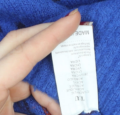 Womens UK Size One Size AZAKA Blue Pullover Jumper