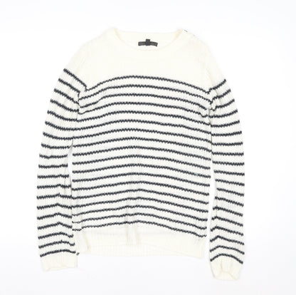 Womens UK Size M Lucca Couture Ivory Pullover Jumper