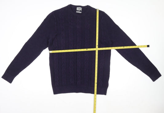 Mens UK Size L Marks and Spencer Purple Pullover Sweatshirt