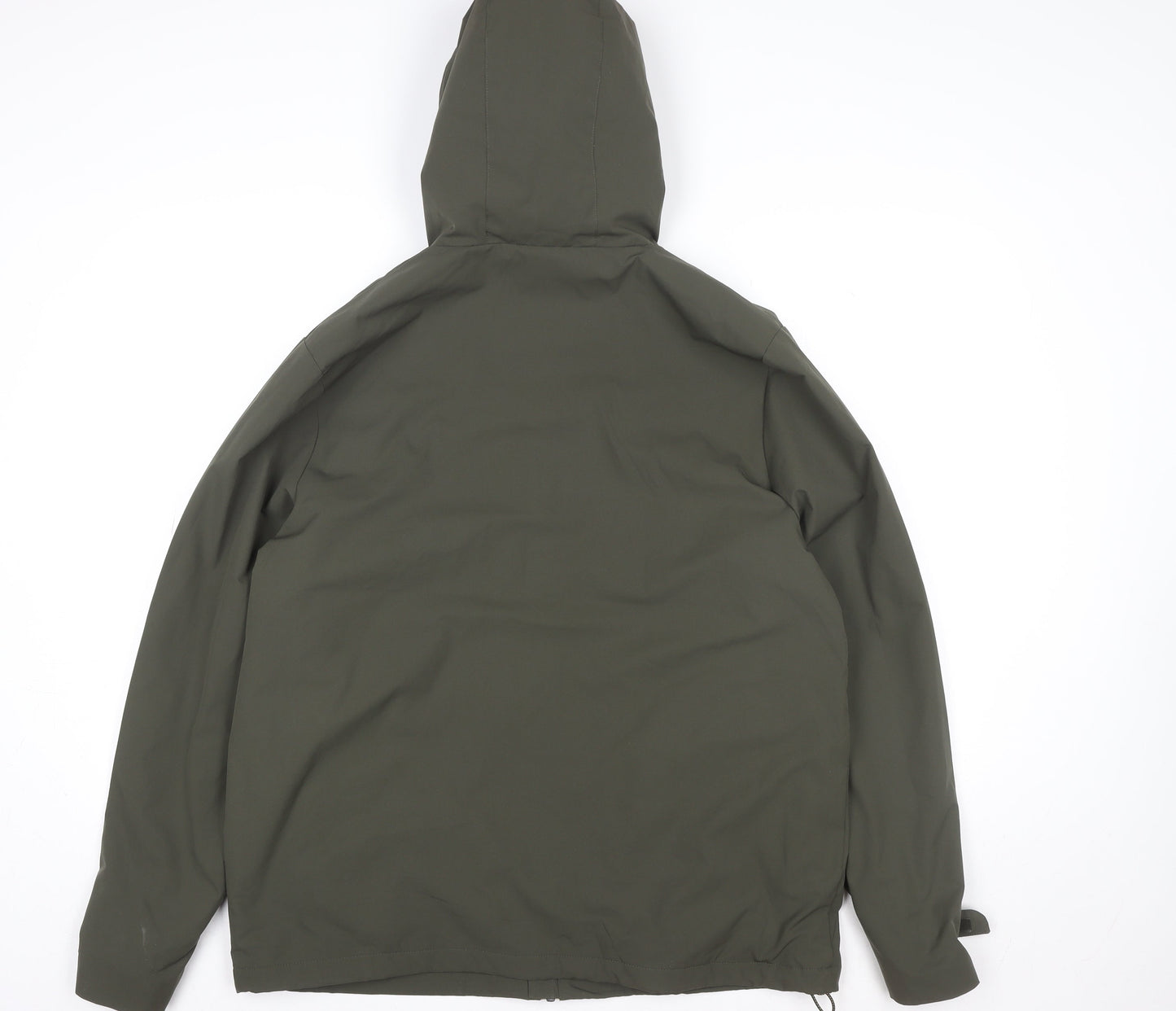 F&F Men's Green Hooded Softshell Rain Jacket L 42in Polyester