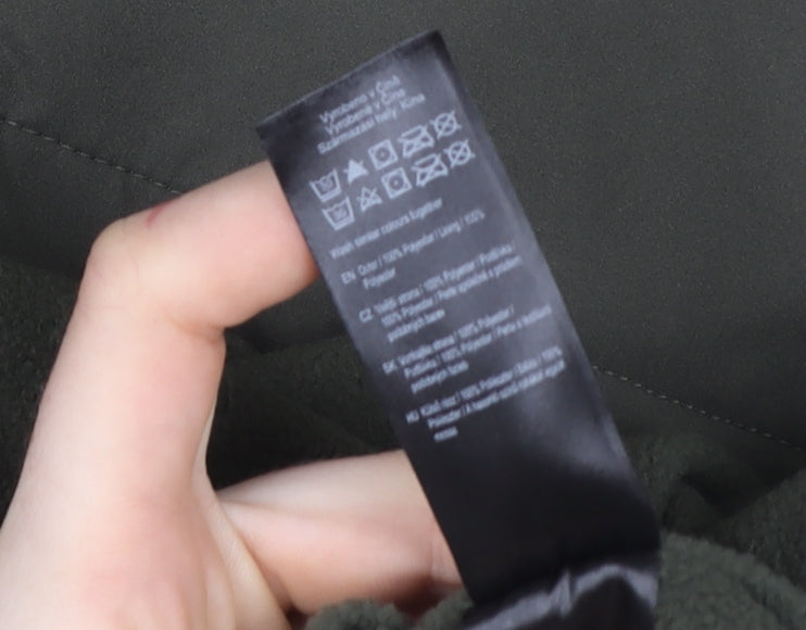 F&F Men's Green Hooded Softshell Rain Jacket L 42in Polyester