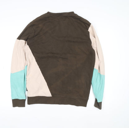 Vans Men's Brown Colour Block Crew Neck Sweatshirt Size M