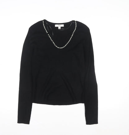 Womens UK Size M Marks and Spencer Black Basic Blouse