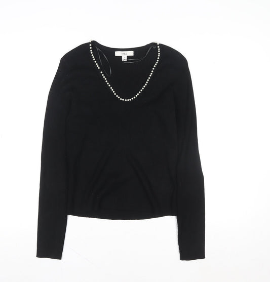 Womens UK Size M Marks and Spencer Black Basic Blouse