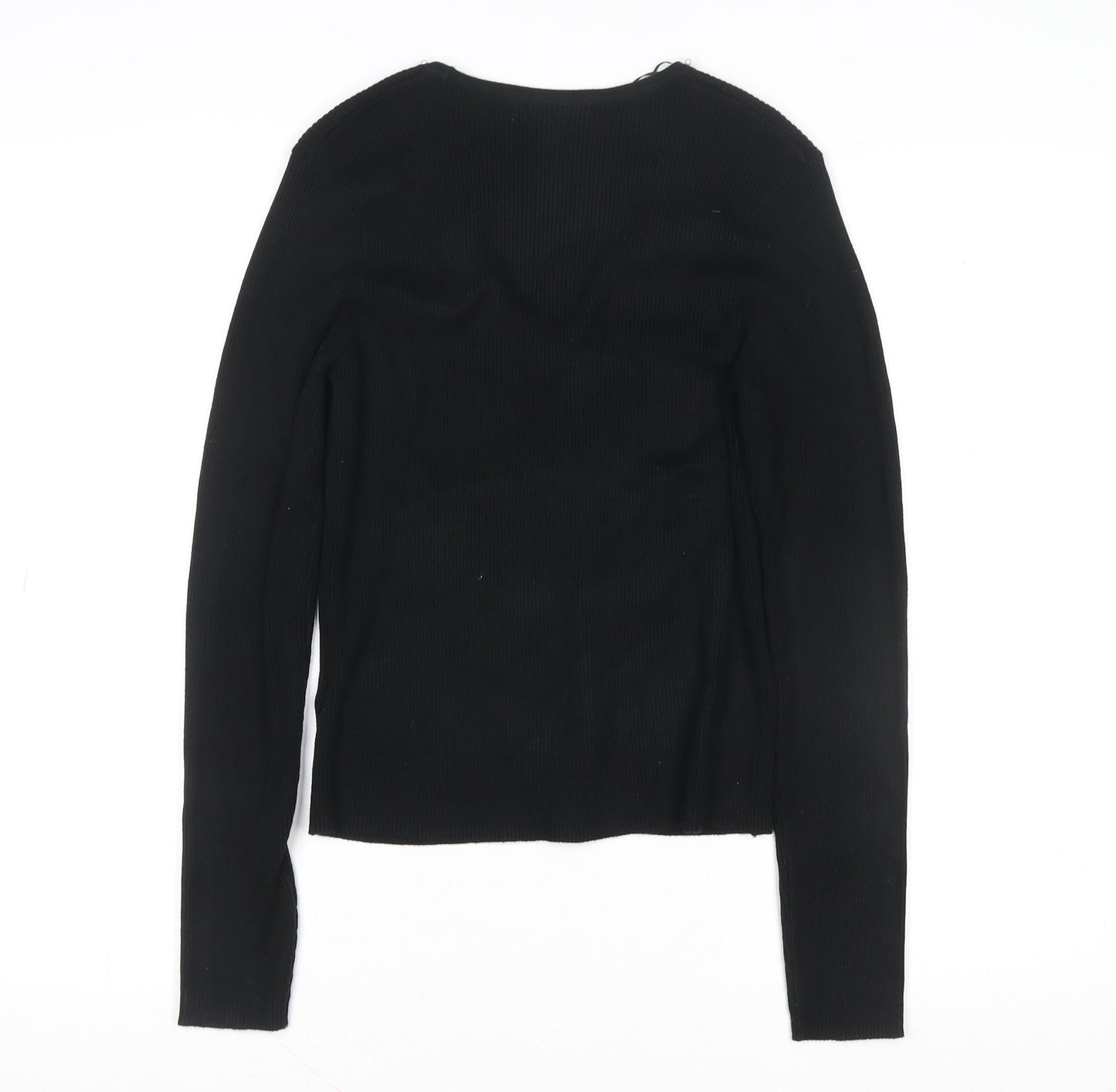 Womens UK Size M Marks and Spencer Black Basic Blouse