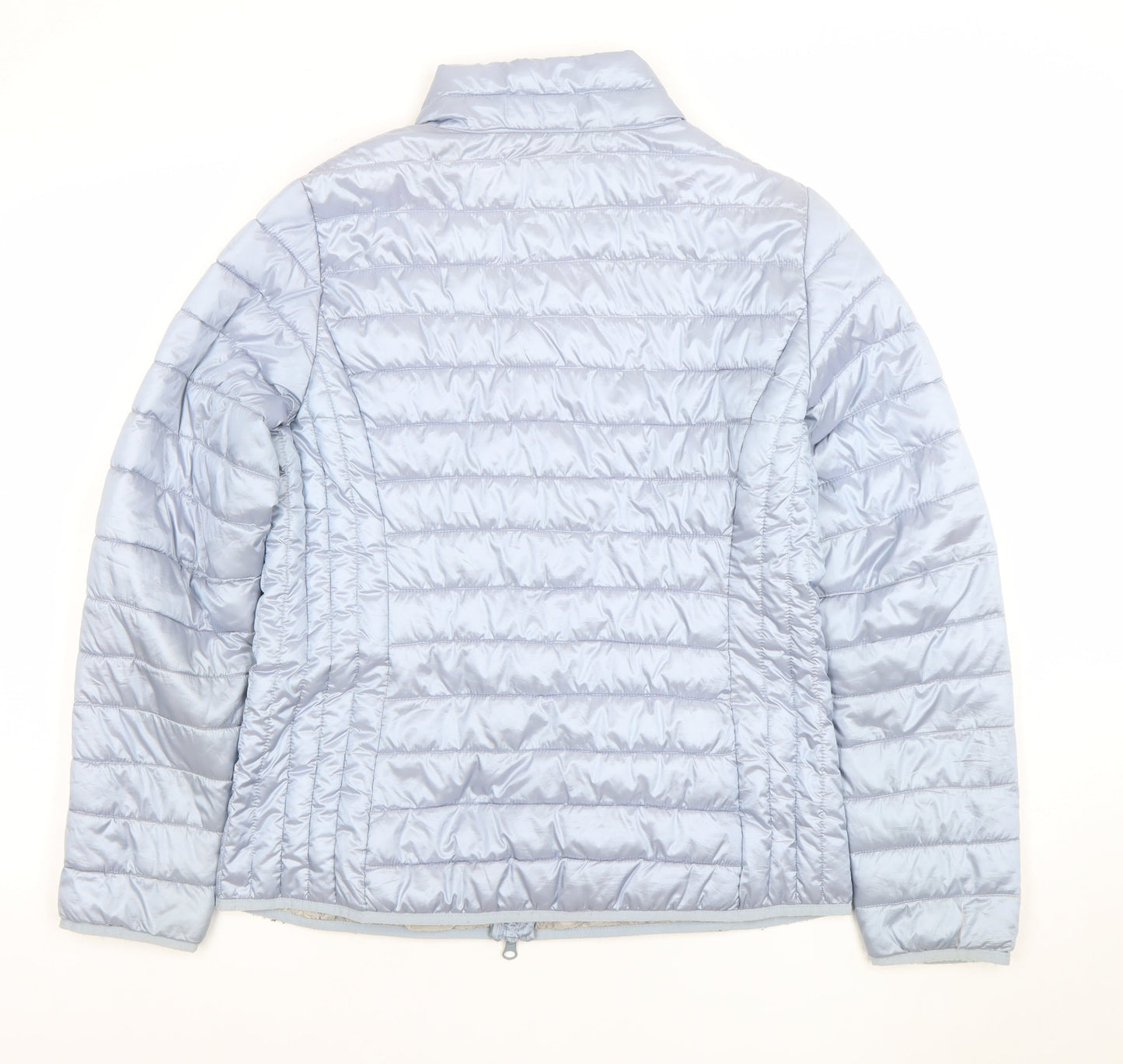 Betty Barclay Women Blue Quilted Puffer Jacket Size 14 Lightweight