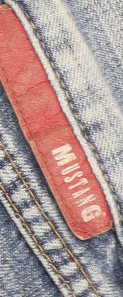 Mustang Men's Blue 34/32 Bootcut Stone Wash Denim Jeans