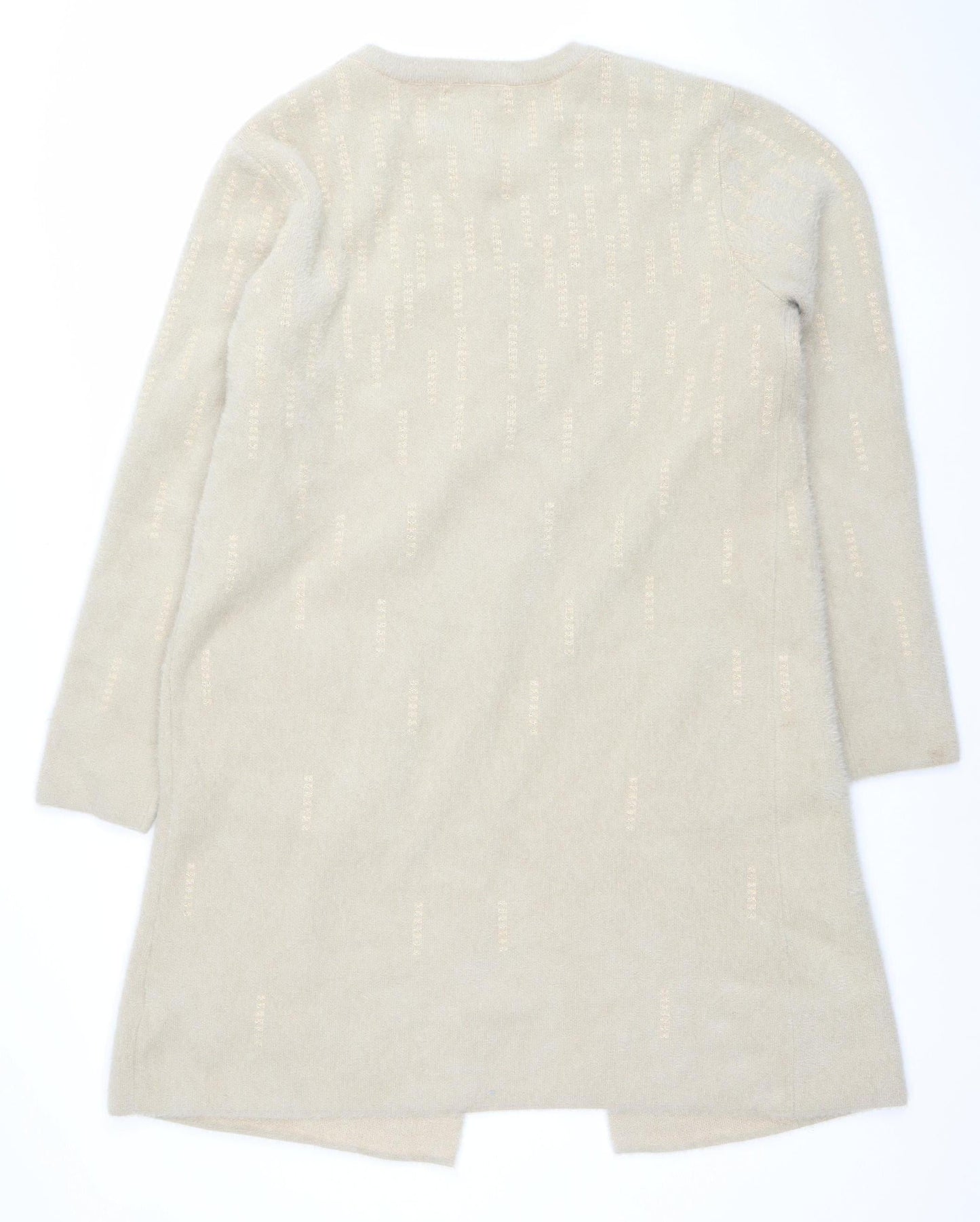 Womens UK Size M Miyoko Beige Cardigan Jumper