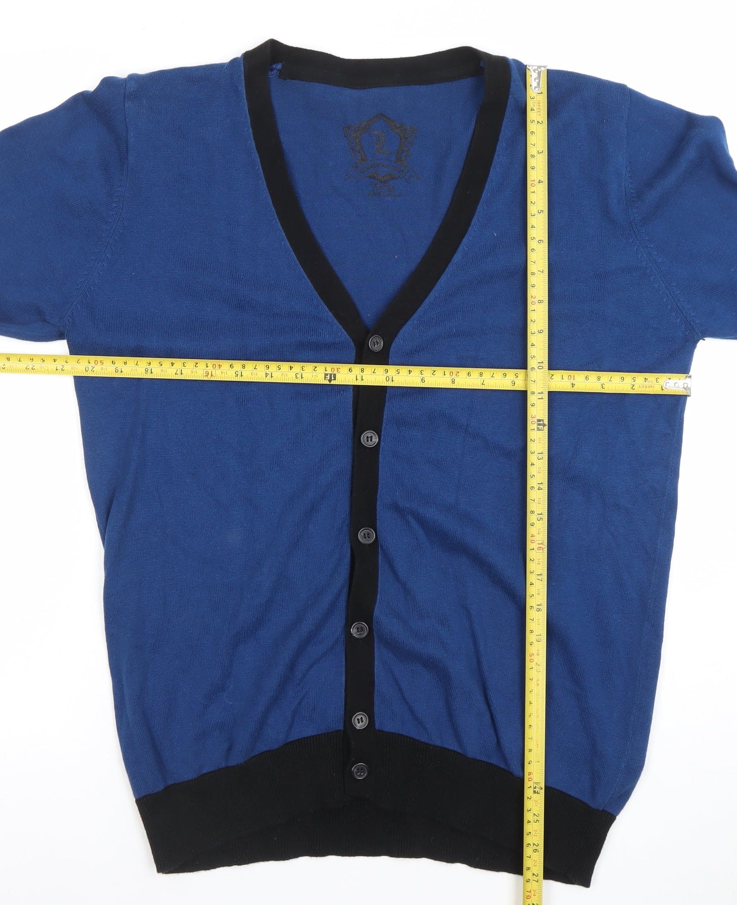 Cedarwood State Men's Blue Cotton V-Neck Cardigan Size L