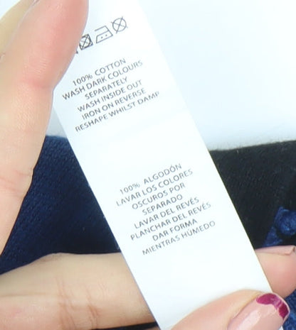 Cedarwood State Men's Blue Cotton V-Neck Cardigan Size L