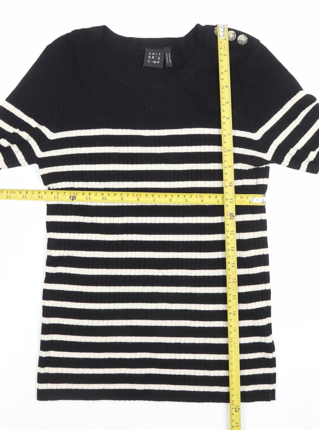 Womens UK Size 12 Editor's Cut Black Pullover Jumper