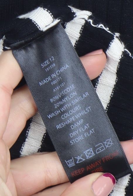 Womens UK Size 12 Editor's Cut Black Pullover Jumper