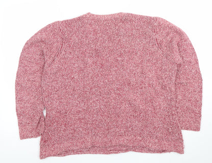 Womens UK Size L BM Pink Pullover Jumper