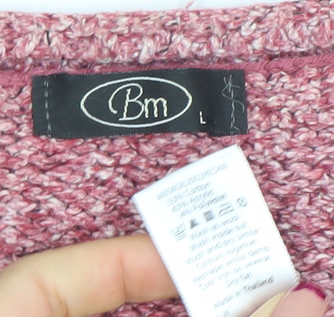 Womens UK Size L BM Pink Pullover Jumper