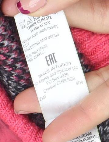 Womens UK Size L BM Pink Pullover Jumper