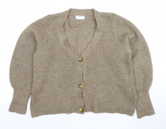 Womens UK Size M Only Beige Cardigan Jumper