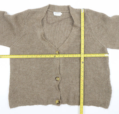 Womens UK Size M Only Beige Cardigan Jumper