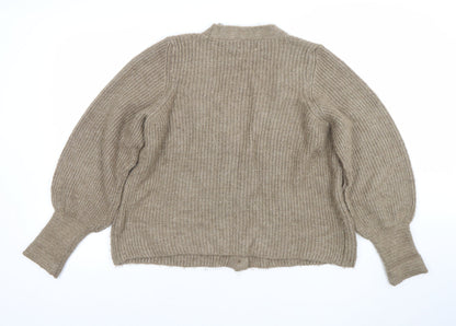 Womens UK Size M Only Beige Cardigan Jumper