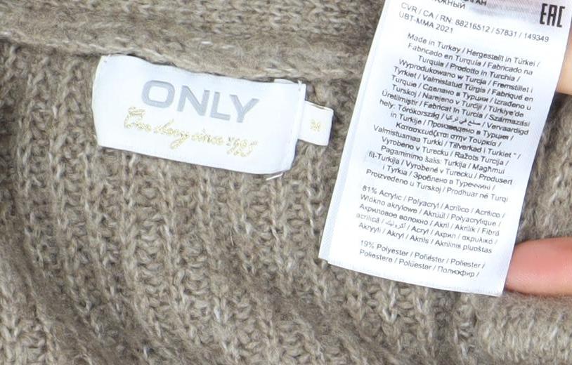 Womens UK Size M Only Beige Cardigan Jumper