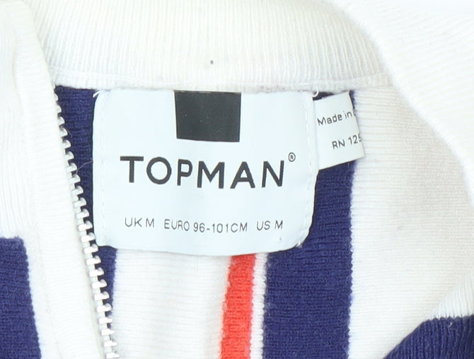Mens UK Size M Topman Viscose Blend Polo Shirt
