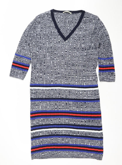 George Women Blue Striped Knee Length Bodycon Dress Size 18
