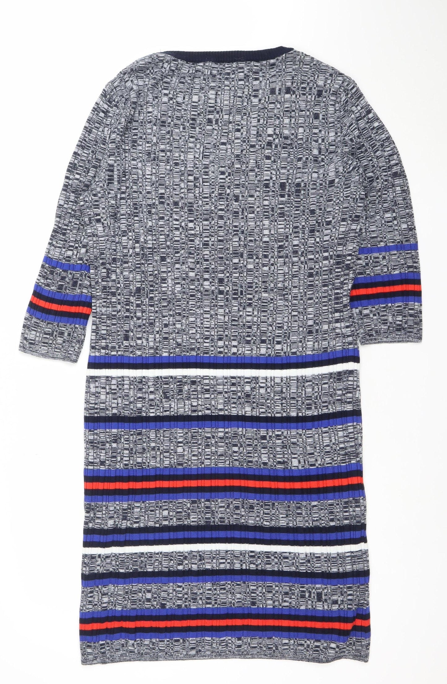 George Women Blue Striped Knee Length Bodycon Dress Size 18