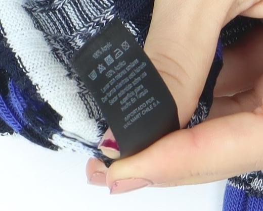 George Women Blue Striped Knee Length Bodycon Dress Size 18