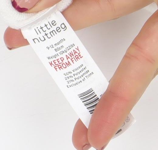 Little Nutmeg Girls White Collared Knit Fairy Dress 9-12 Months