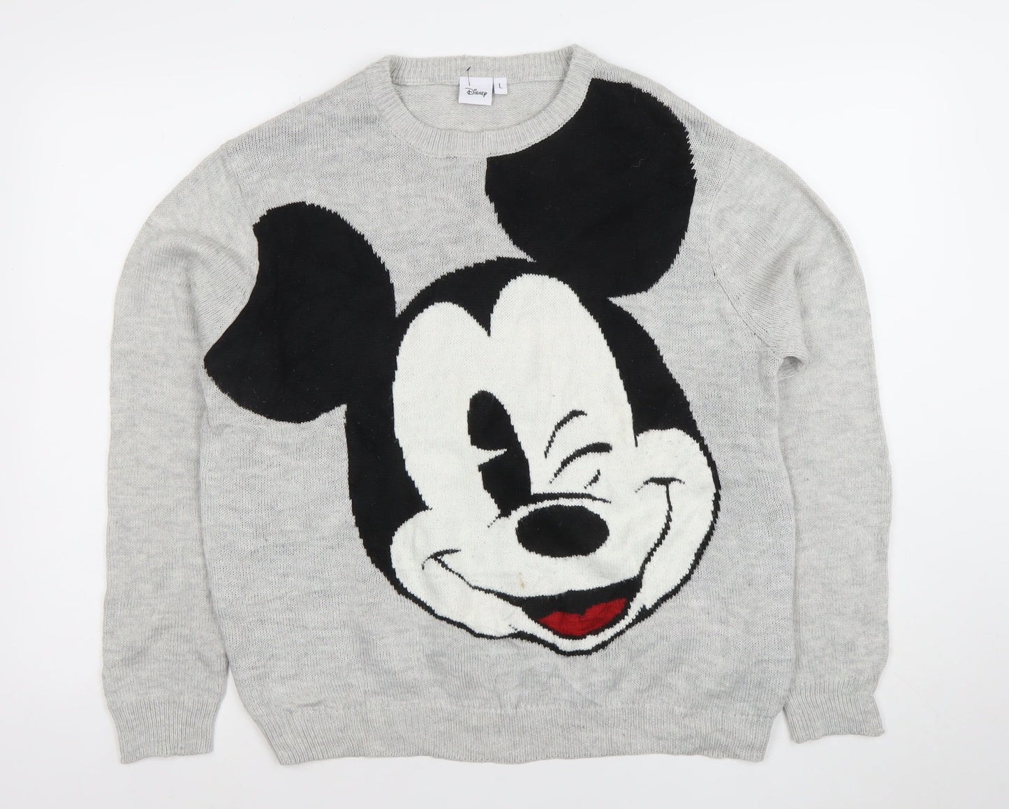 Womens UK Size L Disney Grey Pullover Jumper