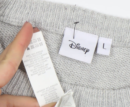 Womens UK Size L Disney Grey Pullover Jumper