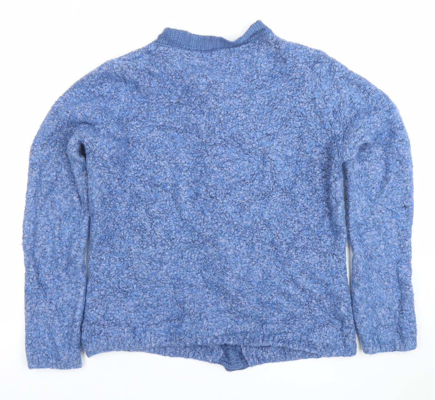 Honor Millburn Women Blue Cardigan Knit Medium 14-16 Acrylic Wool Blend