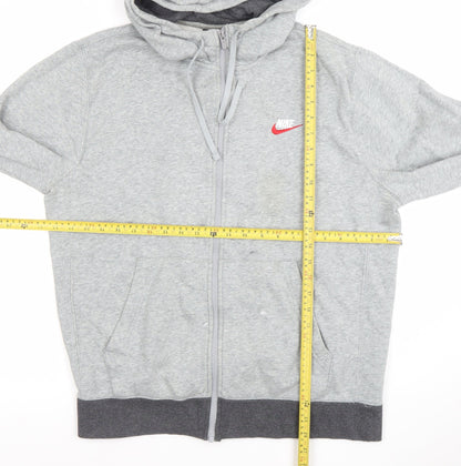 Mens UK Size L Nike Grey Full Zip Hoodie