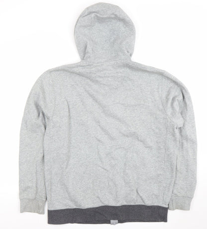 Mens UK Size L Nike Grey Full Zip Hoodie