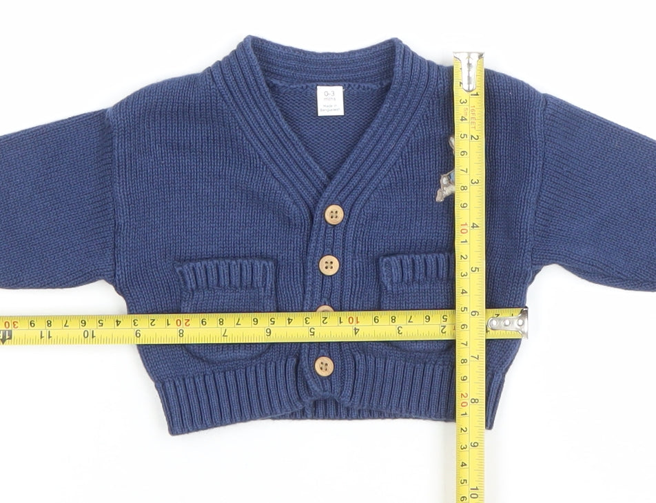 Marks and Spencer Blue Peter Rabbit Knit Baby Cardigan 0-3 Months