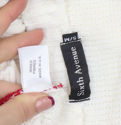 Womens UK Size S Sixth Avenue White Pullover Jumper