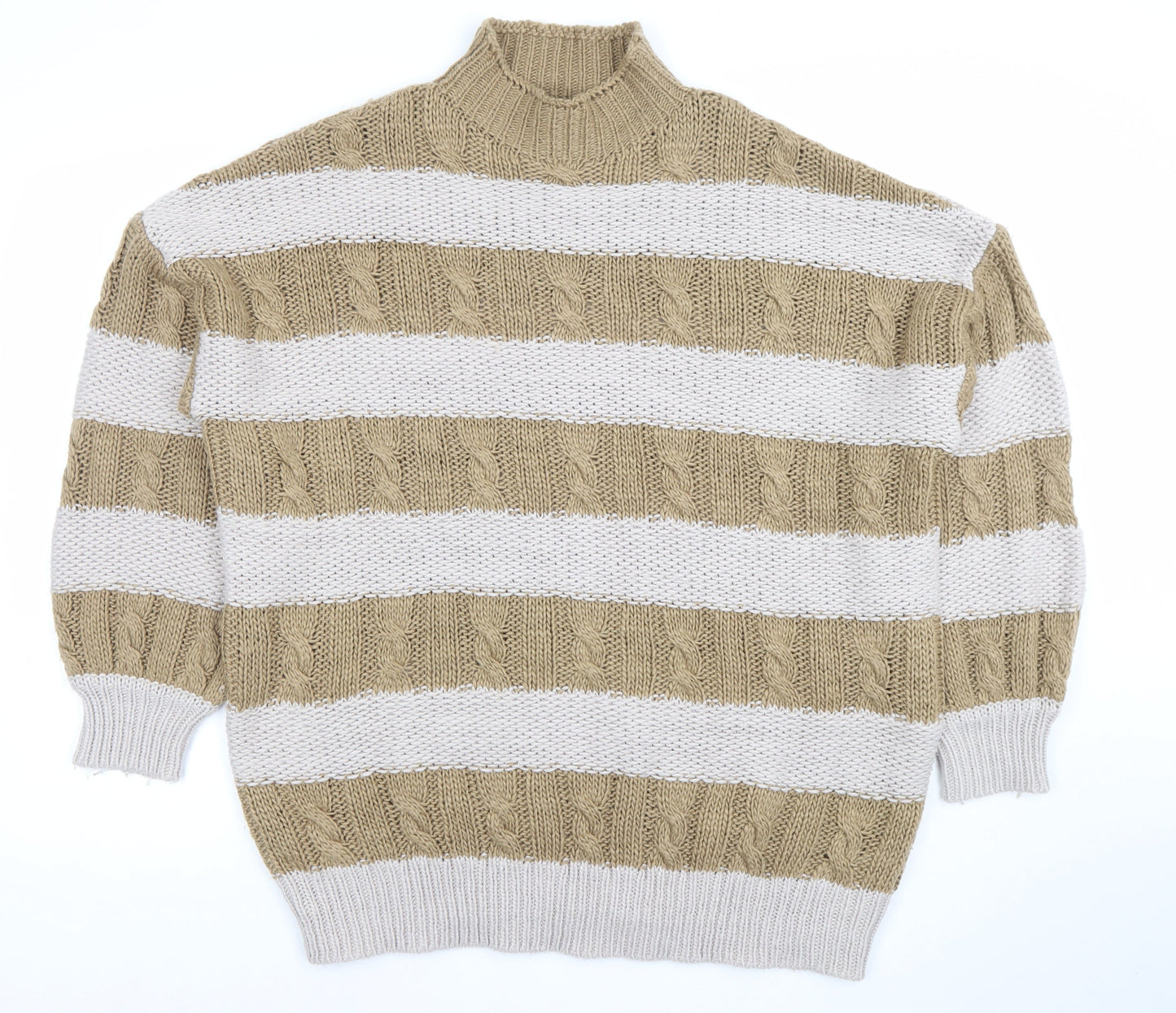 Womens UK Size S PRETTYLITTLETHING Beige Pullover Jumper