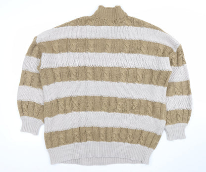 Womens UK Size S PRETTYLITTLETHING Beige Pullover Jumper